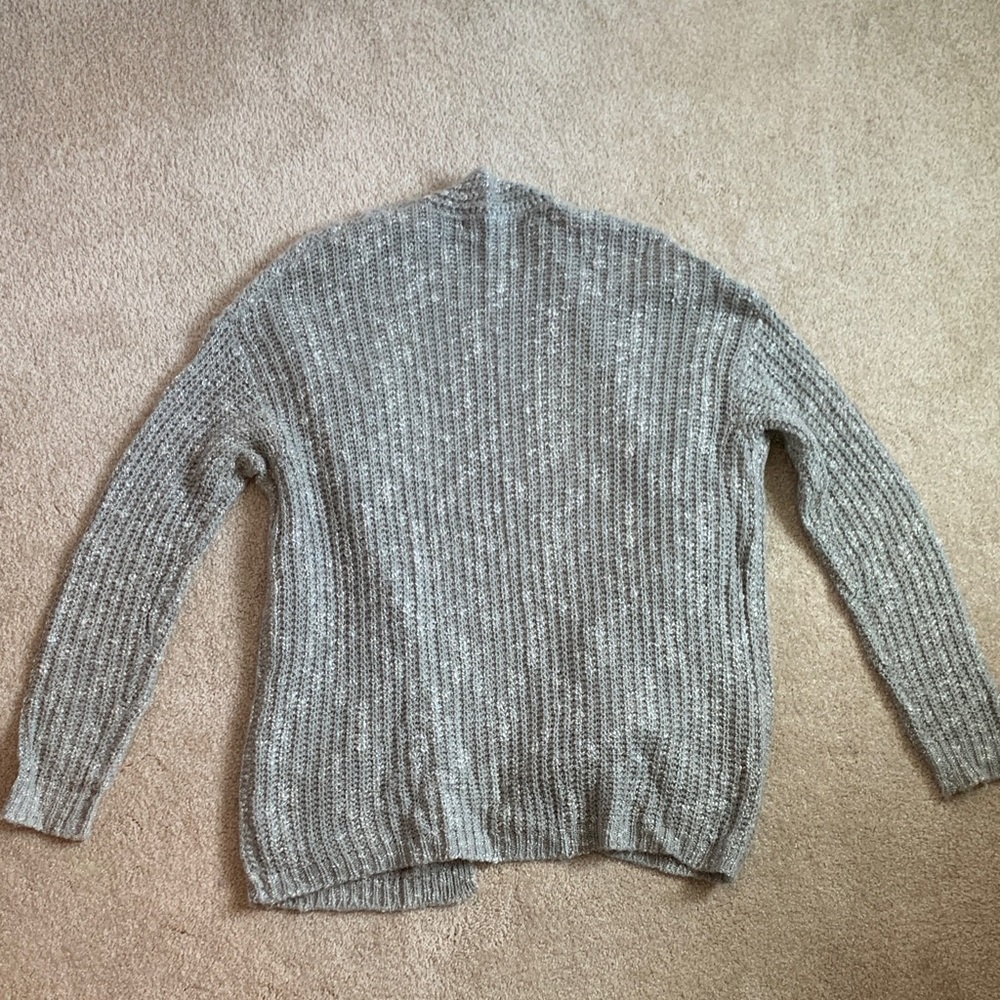 Pink Clover Light Gray Knit Cardigan - Picture 3 of 4